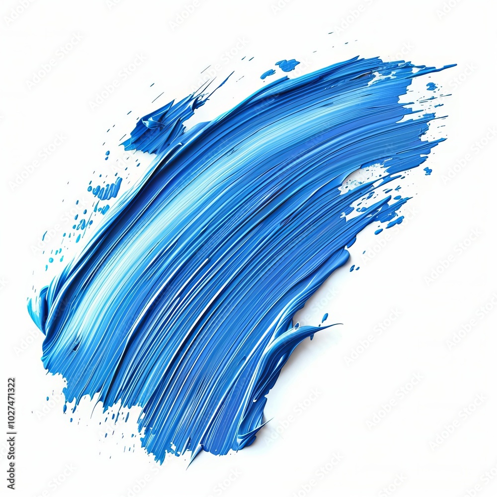 Blue brush stroke isolated on white background Blue brush stroke isolated on white background