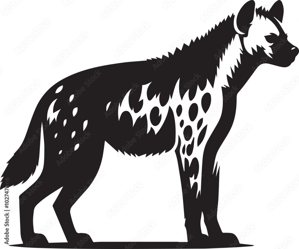 Obraz premium Hyena silhouette vector