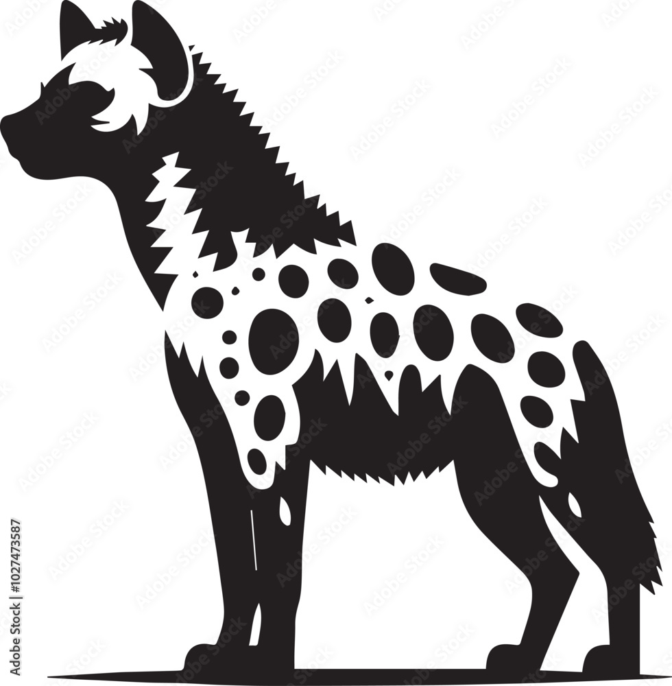 Fototapeta premium Hyena silhouette vector