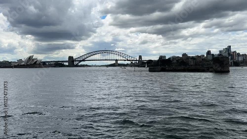 Sydney Opera House & Harbour Bridge from the sea