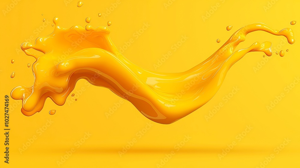 Fototapeta premium Liquid Gold Swirl, an elegant depiction of flowing gold, capturing motion and opulence in a minimalist vector style, perfect for sleek design projects with ample copy-space.