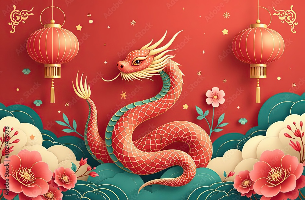 Golden snake, chinese new year Golden snake, chinese new year