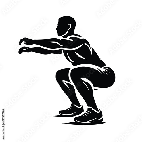 Squatting Silhouette