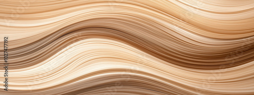  Beautifully flowing wood grain design with soft brown and beige tones, creating a natural wavy texture for organic backgrounds