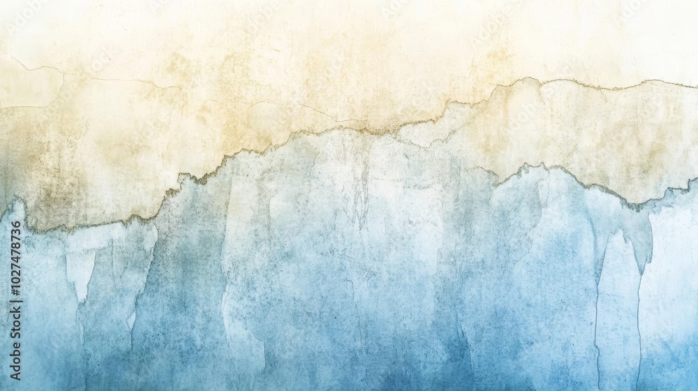 Obraz premium Abstract blue and yellow wall with white background modern minimalist design art texture