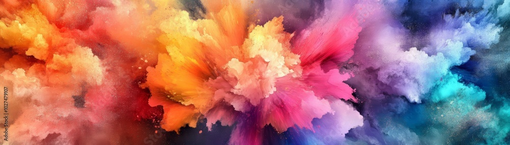 Fototapeta premium Colorful paint splatter wallpaper design, modern artistic decor for walls home interior design inspiration
