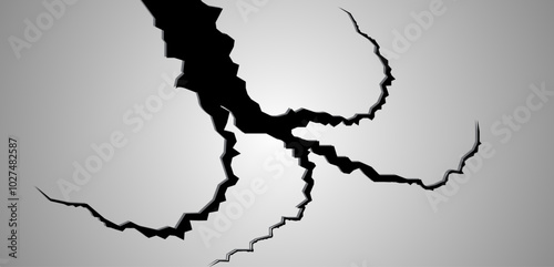 Cracked Surface Effect on Grey Background