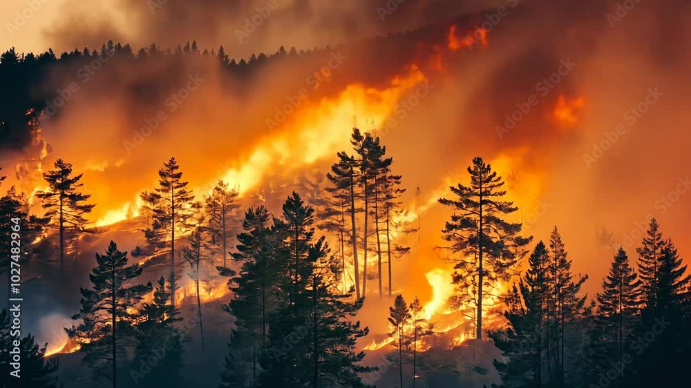fire in the woods, fire in the woods,