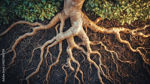 family branches on a genealogical tree, symbolizing heritage and connections photo