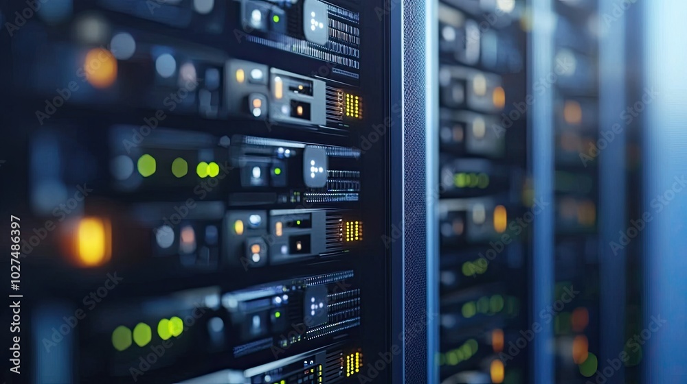 Professional Data Center and Server Technology Image