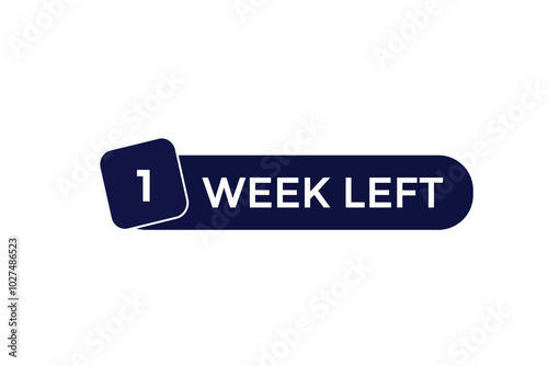 1 week left, icon, stile, timer, countdown, clock, time, background, template, 1 week left countdown, sticker, left banner, business, sale, label button 