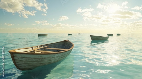 boats navigating brackish waters, symbolizing exploration and adventure