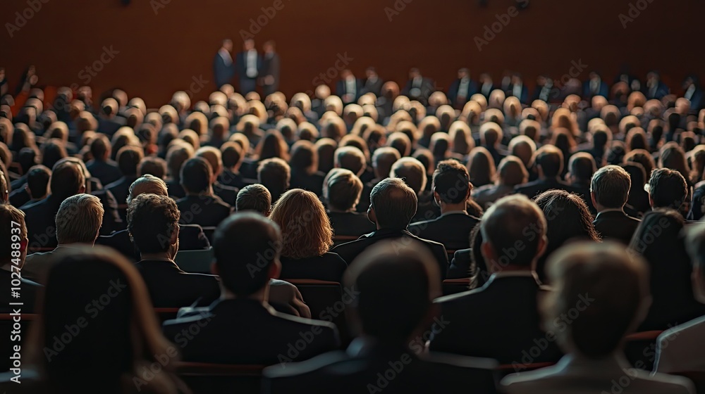 Obraz premium Business Executives at Large Seminar Event