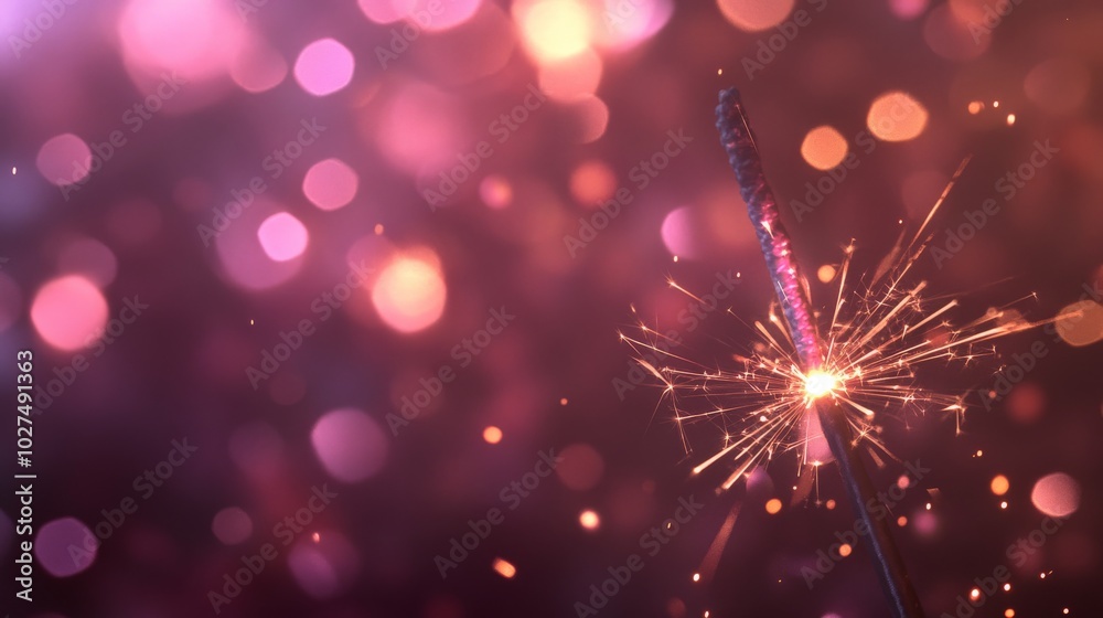 Obraz premium Vibrant Sparklers Lighting Up the Night Sky