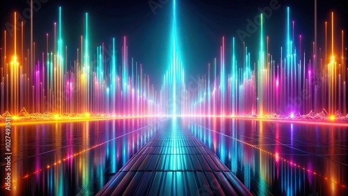 Wallpaper Mural Conceptual art of volumetric soundscapes visualized with light and color audiovisual synthesis Torontodigital.ca