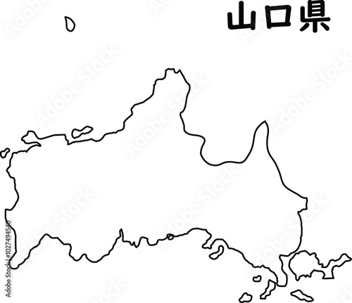 白地図　山口県