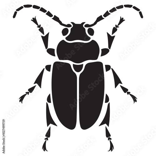state potato beetle bug vector silhouette illustration