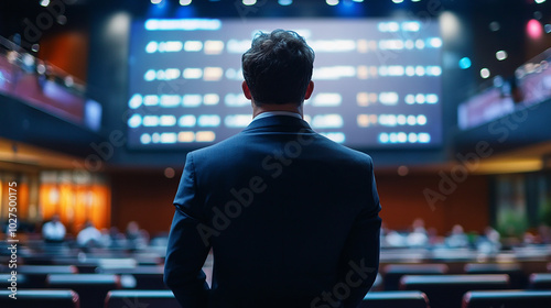 An investor attending an annual shareholder meeting of a company investor attending.