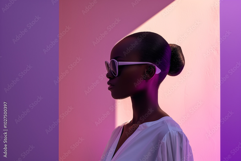 young fashion model 3d minimal background young fashion model 3d minimal background