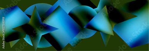 Fluid color geometric shapes abstract background. Vector Illustration For Wallpaper, Banner, Background, Card, Book Illustration, landing page