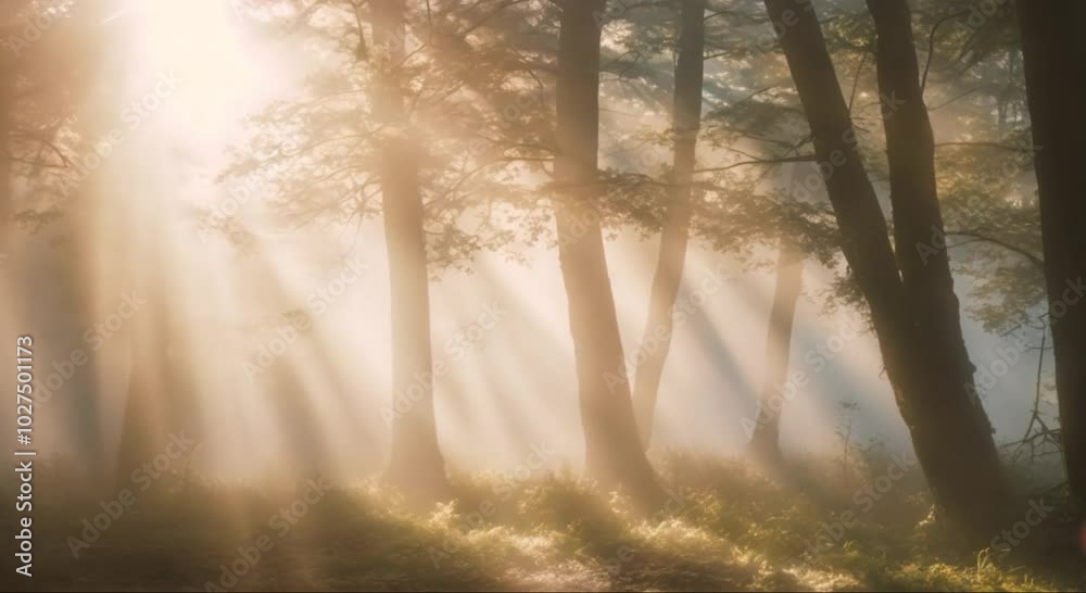 Enchanted Forest in Early Morning Mist Enchanted Forest in Early Morning Mist
