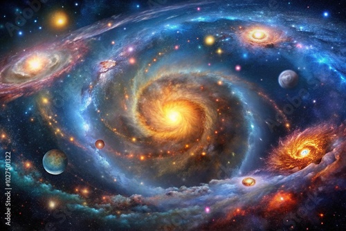 Cosmic charms witnessing galaxies and nebulae from a unique worm's eye view