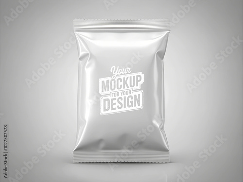 Foil Food Packaging Mockup  Clean and Empty Pouch Design
