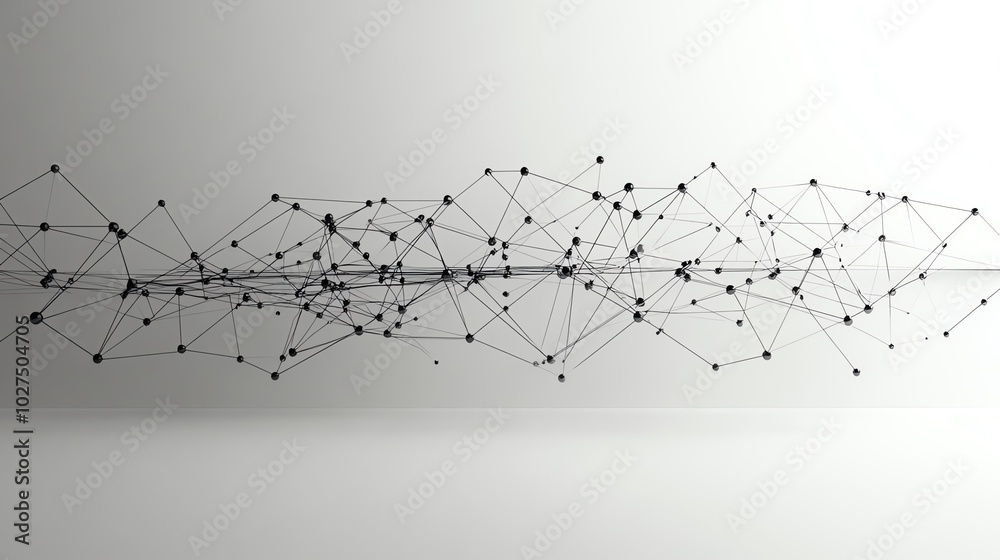 Vertical and horizontal alignment of some lines and nodes, creating a balance between order and flow. Vertical and horizontal alignment of some lines and nodes, creating a balance between order and flow.