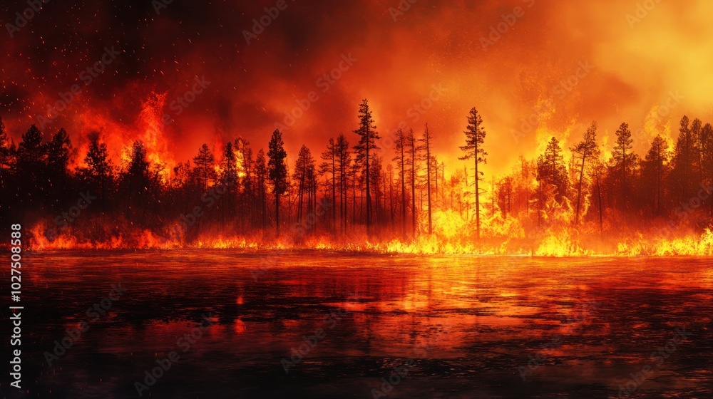 Climate crisis, featuring dramatic environmental changes like wildfires, floods, and droughts, symbolizing the intensifying consequences of unaddressed climate change. Climate crisis, featuring dramatic environmental changes like wildfires, floods, and droughts, symbolizing the intensifying consequences of unaddressed climate change.