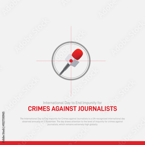 international day to end impunity for crimes against journalists creative banner, poster, social media post, postcard, template, background design etc. 