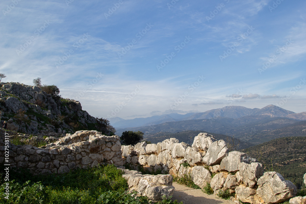 Naklejka premium Archaeological site of Mycenae and sightseeing views