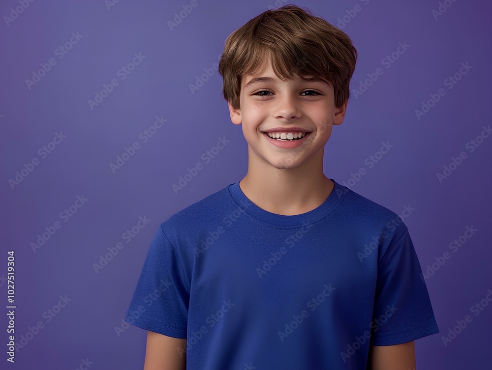 Young Boy in Blue T-Shirt – T-Shirt Mockup for Fashion and Apparel Design Young Boy in Blue T-Shirt – T-Shirt Mockup for Fashion and Apparel Design