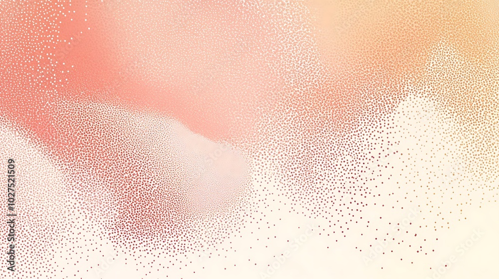 Fototapeta premium Abstract pink, orange, and white gradient background with subtle pixelated texture.