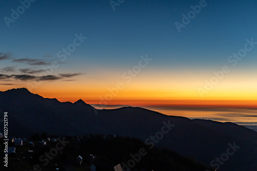 sunset over the mountains