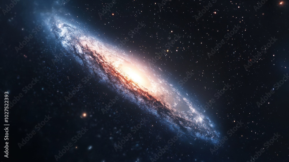 Fototapeta premium Stunning Spiral Galaxy in the Cosmos