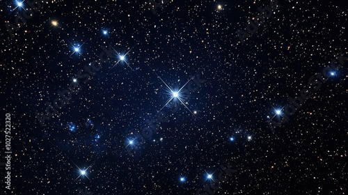 Stunning Night Sky with Bright Stars in High Resolution