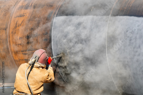 Sandblasting or abrasive blasting. Portable blast systems use either a welded pressure vessel, to overcome nozzle backpressure, to store and transfer abrasive media into a connected blast hose.