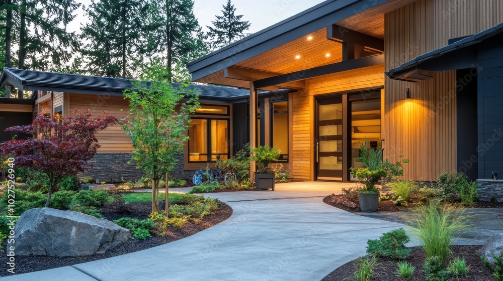 Family home with disability-friendly design, featuring wide doorways, ramps, and other accessible features, emphasizing inclusivity and ease of use for family members with disabilities. Family home with disability-friendly design, featuring wide doorways, ramps, and other accessible features, emphasizing inclusivity and ease of use for family members with disabilities.