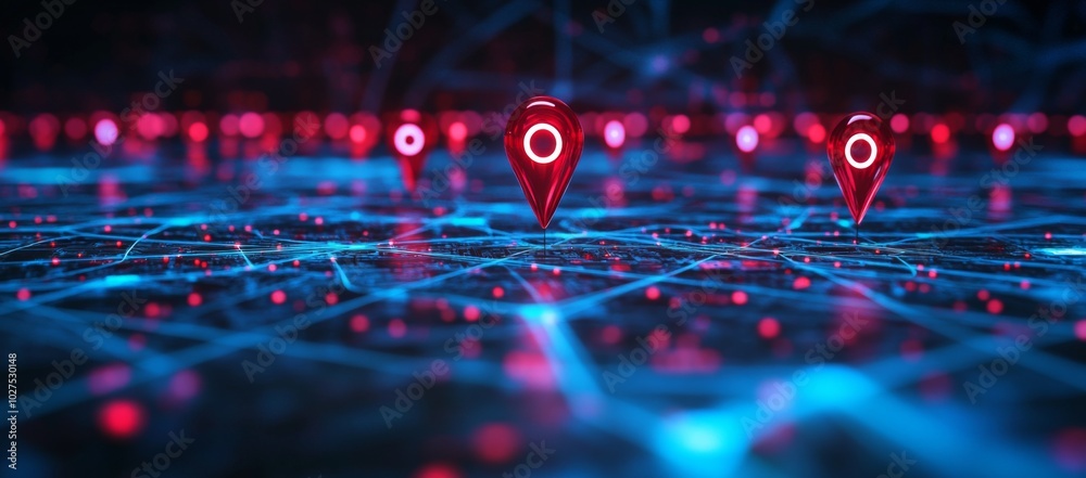 Futuristic cityscape dark background city is made up With digital GPS location Futuristic cityscape dark background city is made up With digital GPS location