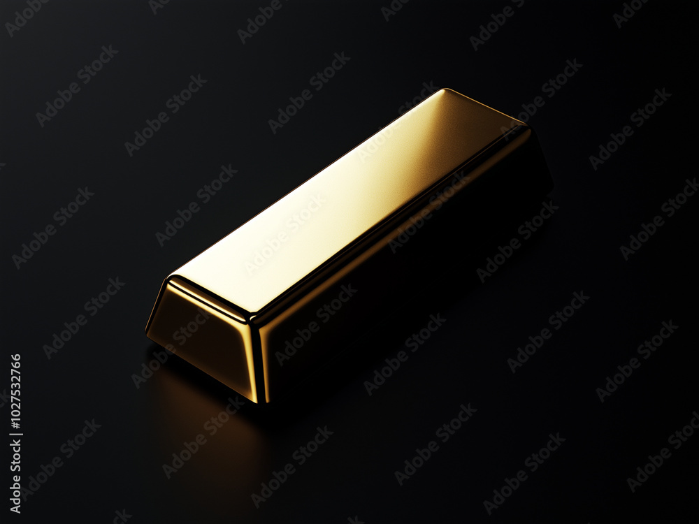 a gold bar on black background a gold bar on black background
