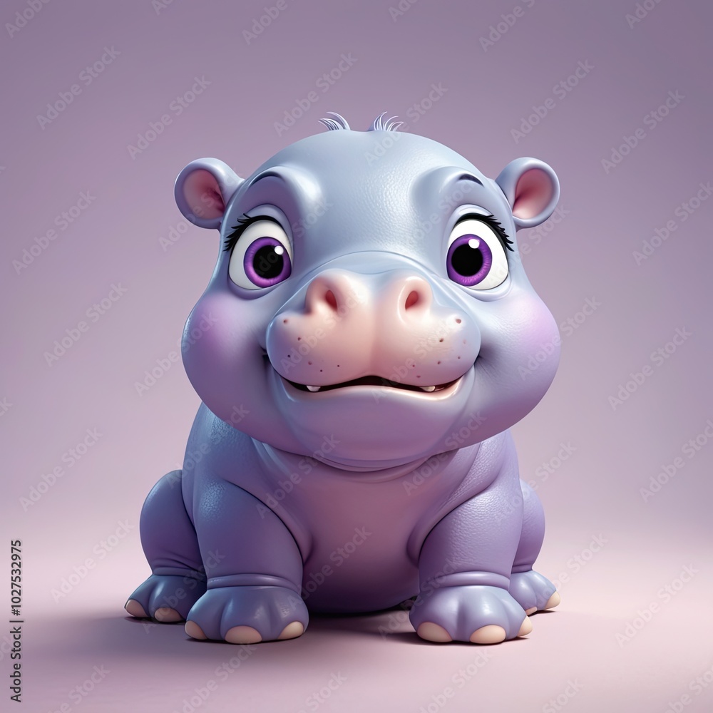 Cartoon pink hippopotamus piggy bank isolated on white background, perfect for children's toys or illustrations Cartoon pink hippopotamus piggy bank isolated on white background, perfect for children's toys or illustrations