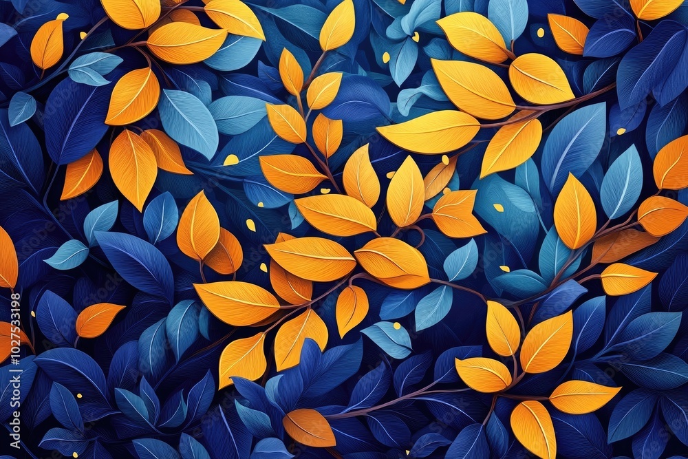 Bush with vibrant yellow leaves thriving between concrete slabs, Vibrant yellow leaves thriving in an urban environment Bush with vibrant yellow leaves thriving between concrete slabs, Vibrant yellow leaves thriving in an urban environment