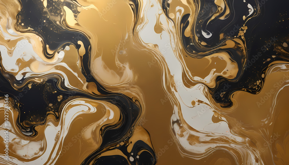 Gold fluid art marbling paint textured background Gold fluid art marbling paint textured background