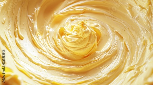 thick butterfat swirling in a churn, capturing the process of turning cream into butter, emphasizing its natural richness