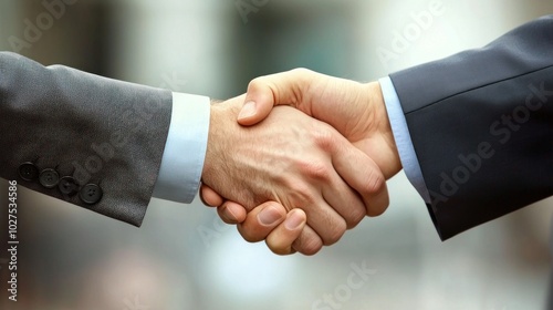 a businessman shaking hands with a client after closing a deal, illustrating success, negotiation, and networking