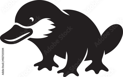 Platypus silhouette vector