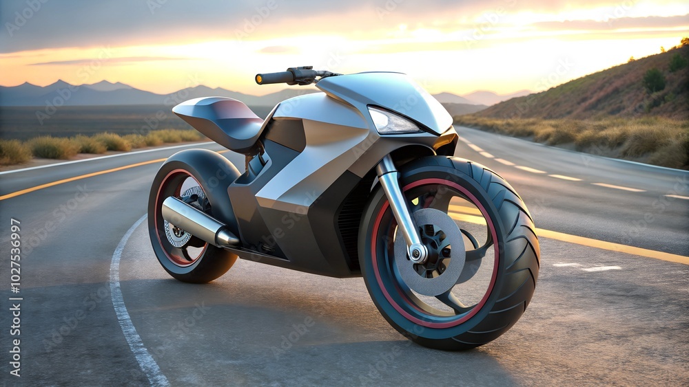 design of modern a motorbike on the road design of modern a motorbike on the road