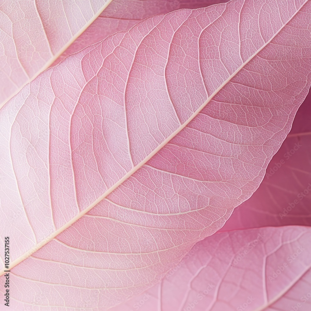 Delicate Pink Leaf Close-Up in High Resolution Delicate Pink Leaf Close-Up in High Resolution