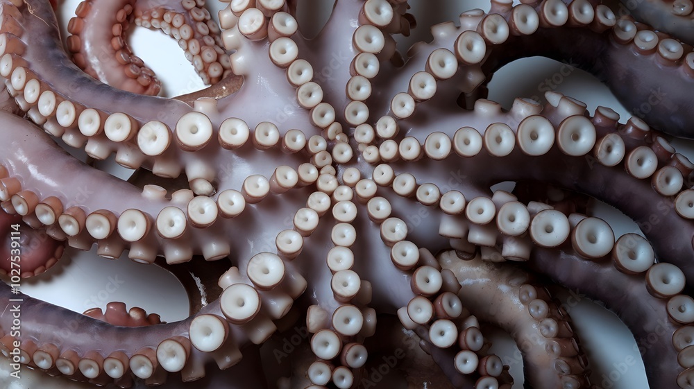 Obraz premium Octopus Tentacles Texture with Realistic Patterns and Natural Colors