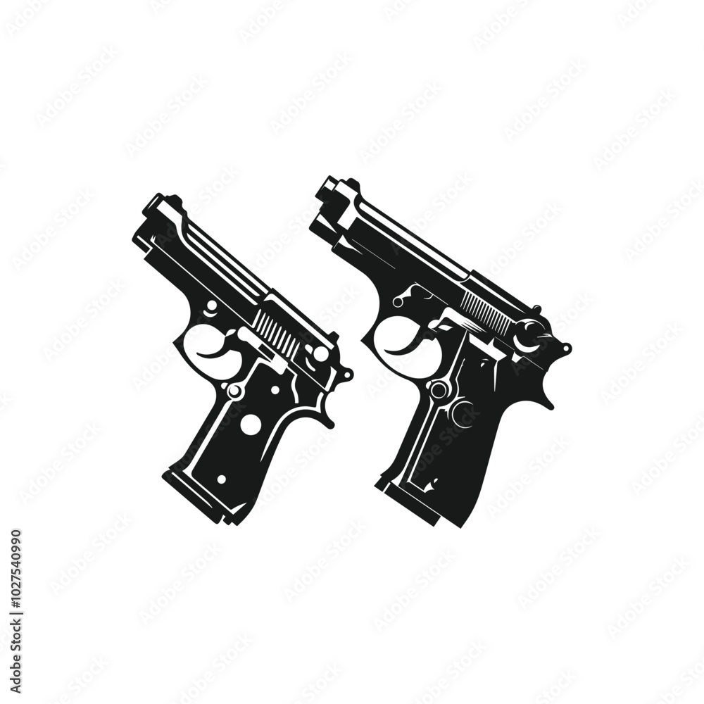 gun isolated on white gun isolated on white